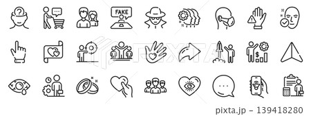 Health skin, Social responsibility and Psychology line icons pack. Share, Message, Paper plane icons. Dont touch, Hold heart, Meditation eye web icon. Accounting, Employee, Group pictogram. Vector Health skin, Social responsibility and Psychology line icons pack. Share, Message, Paper plane icons. Dont touch, Hold heart, Meditation eye web icon. Accounting, Employee, Group pictogram. Vector 139418280