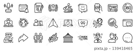Quote bubble, Seo analysis and Salary line icons pack. Share, Message, Paper plane icons. International flight, Employees teamwork, Support consultant web icon. Vector Quote bubble, Seo analysis and Salary line icons pack. Share, Message, Paper plane icons. International flight, Employees teamwork, Support consultant web icon. Vector 139418465