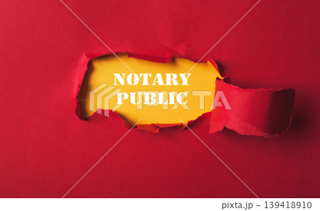 Red background with a yellow border and a hole in the middle 139418910