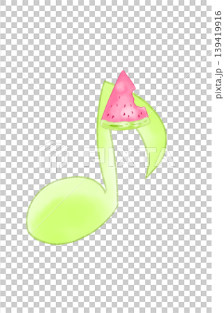 Musical note with watermelon Musical note with watermelon 139419916
