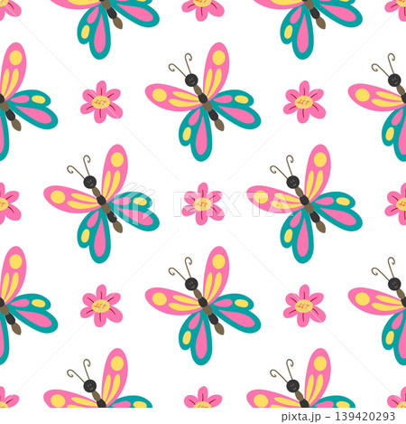 Seamless pattern. Spring print perfect for children's textile design, decor Seamless pattern. Spring print perfect for children's textile design, decor 139420293