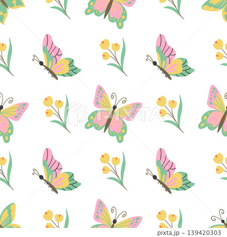 Seamless pattern. Spring print perfect for children's textile design, decor 139420303