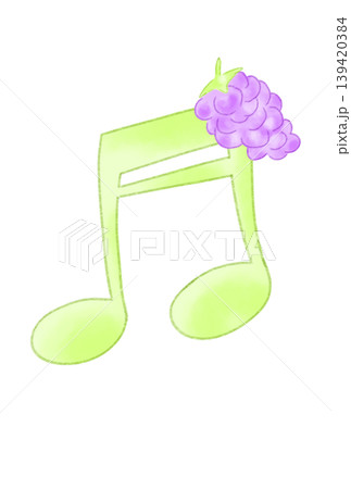 ぶどうの付いた音符 139420384