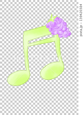 ぶどうの付いた音符 139420384