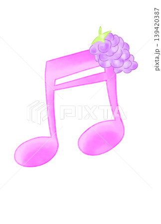 ぶどうの付いた音符 ぶどうの付いた音符 139420387