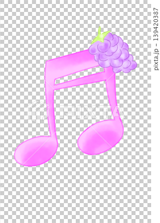 ぶどうの付いた音符 ぶどうの付いた音符 139420387