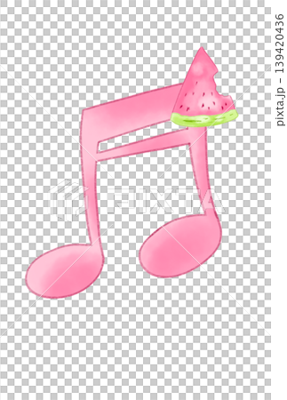 Musical note with watermelon Musical note with watermelon 139420436