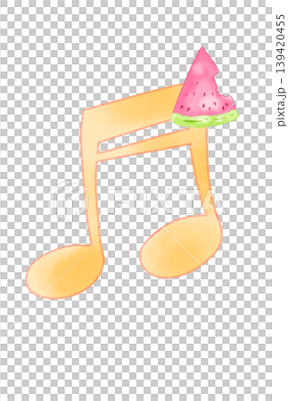 Musical note with watermelon Musical note with watermelon 139420455