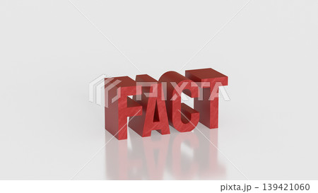 Bold Fact Statement Concept 3d render. Bold Fact Statement Concept 3d render. 139421060