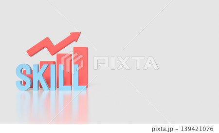 Skill Development Growth Strategy Concept 3d render. Skill Development Growth Strategy Concept 3d render. 139421076