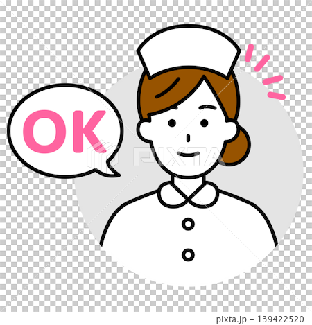女性看護師のアイコン(OK) 女性看護師のアイコン(OK) 139422520