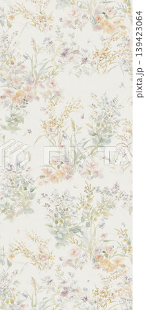Soft muted watercolor floral and botanical seamless patterns collection Soft muted watercolor floral and botanical seamless patterns collection 139423064