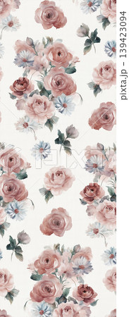 Soft muted watercolor floral and botanical seamless patterns collection Soft muted watercolor floral and botanical seamless patterns collection 139423094