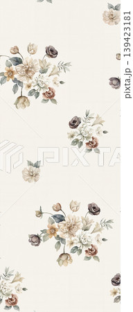 Soft muted watercolor floral and botanical seamless patterns collection Soft muted watercolor floral and botanical seamless patterns collection 139423181
