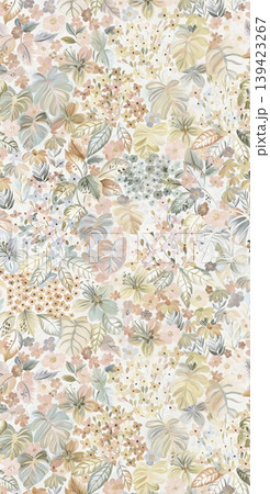 Soft muted watercolor floral and botanical seamless patterns collection Soft muted watercolor floral and botanical seamless patterns collection 139423267