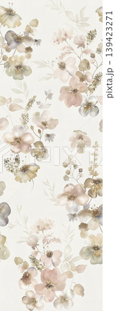 Soft muted watercolor floral and botanical seamless patterns collection Soft muted watercolor floral and botanical seamless patterns collection 139423271