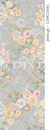 Soft muted watercolor floral and botanical seamless patterns collection 139423891