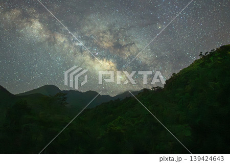 洋上アルプス屋久島 天の川星景(夏 洋上アルプス屋久島 天の川星景(夏 139424643