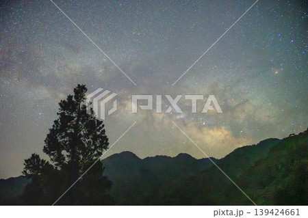 洋上アルプス屋久島 天の川星景(夏 洋上アルプス屋久島 天の川星景(夏 139424661