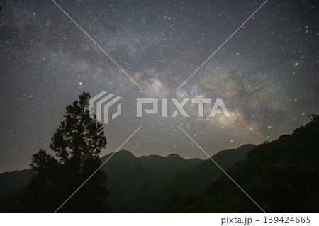 洋上アルプス屋久島 天の川星景(夏 洋上アルプス屋久島 天の川星景(夏 139424665