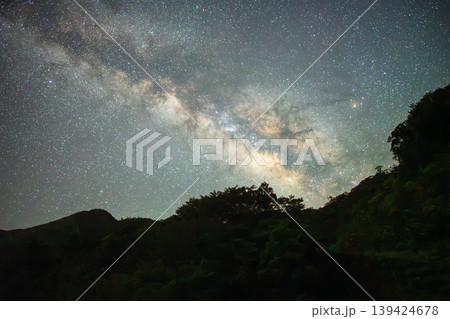 洋上アルプス屋久島 天の川星景(夏 洋上アルプス屋久島 天の川星景(夏 139424678