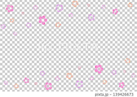 Pink and purple floral frame Pink and purple floral frame 139426673