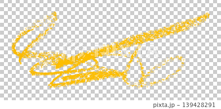 yellow pencil strokes isolated on transparent background 139428291
