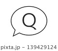 Qマーク入りの吹き出し問い合わせアイコン 139429124