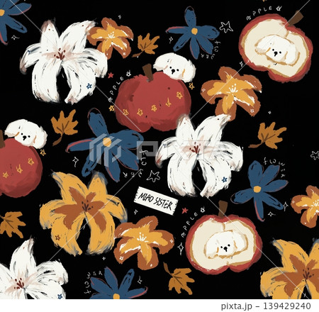 Large collection of soft watercolor floral and nature inspired seamless patterns 139429240
