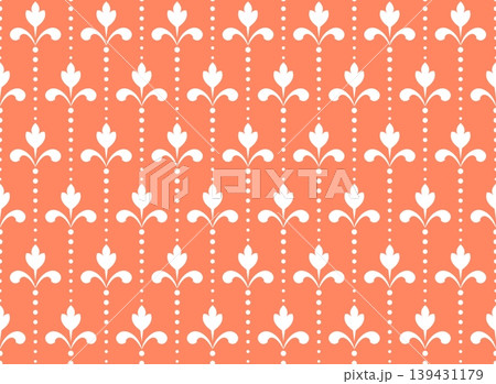 Flower geometric pattern. Seamless vector background. White and pink ornament. Ornament for fabric, wallpaper, packaging. Decorative print Flower geometric pattern. Seamless vector background. White and pink ornament. Ornament for fabric, wallpaper, packaging. Decorative print 139431179