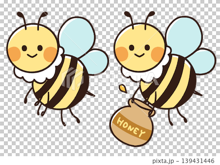 An illustration of a bee carrying honey. An illustration of a bee carrying honey. 139431446