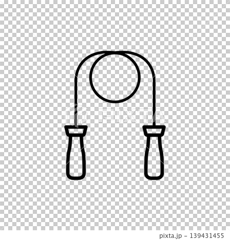 Fitness Jump Rope Line Icon 139431455