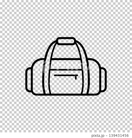 Sports Duffel Gym Bag Line Icon 139431456