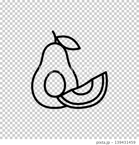 Healthy Nutrition Avocado Line Icon 139431459