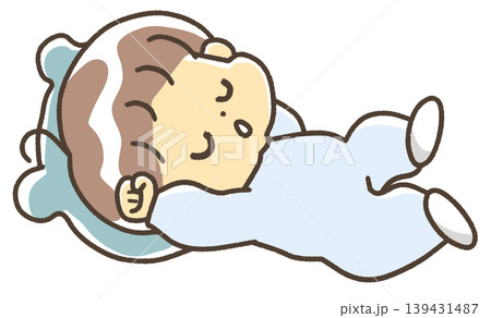 ぐっすりねんねする赤ちゃん ぐっすりねんねする赤ちゃん 139431487