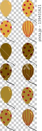 Brown balloon illustration set Brown balloon illustration set 139431621