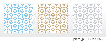 Set of abstract geometric patterns. Seamless vector backgrounds. Colored ornaments Graphic modern patterns Simple lattice graphic design 139431977