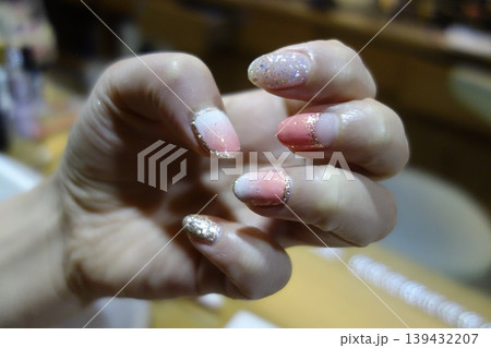 Gleaming Nail Art Close-Up Gleaming Nail Art Close-Up 139432207