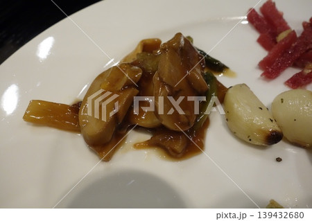 Gourmet Plate with Mushrooms and Watermelon Radish Gourmet Plate with Mushrooms and Watermelon Radish 139432680