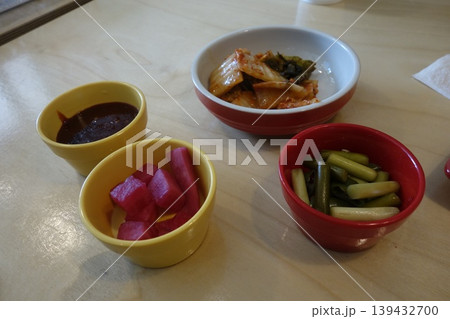 Assorted Korean Side Dishes in Bowls Assorted Korean Side Dishes in Bowls 139432700
