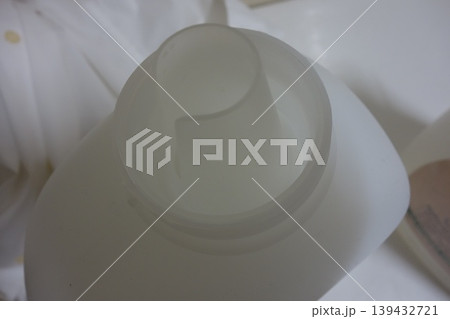 Close-up of White Plastic Bottle Cap 139432721