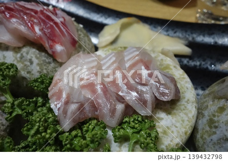 Fresh Sashimi Platter with Garnishes 139432798
