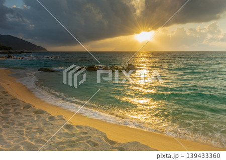 海亀産卵地永田いなか浜 夕景 屋久島(夏 海亀産卵地永田いなか浜 夕景 屋久島(夏 139433360