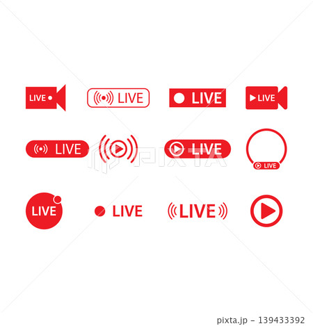 Live streaming icon Live streaming icon 139433392