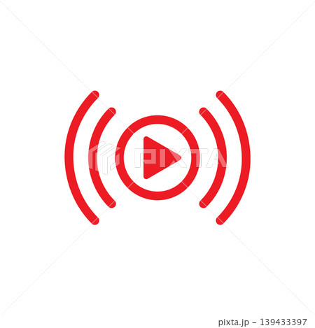 Live streaming icon Live streaming icon 139433397