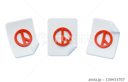 3D Render of Ballot Paper with Red Voting Stamp, Election Result and Democracy Concept 139433707
