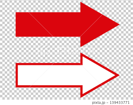 A set of simple red arrows pointing to the right. A set of simple red arrows pointing to the right. 139433771