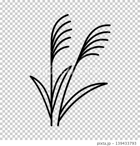 簡單的線條藝術圖標,描繪的是蒲葦草。 簡單的線條藝術圖標,描繪的是蒲葦草。 139433793