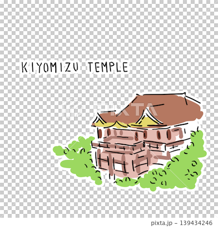 シンプルな清水寺のイラスト シンプルな清水寺のイラスト 139434246