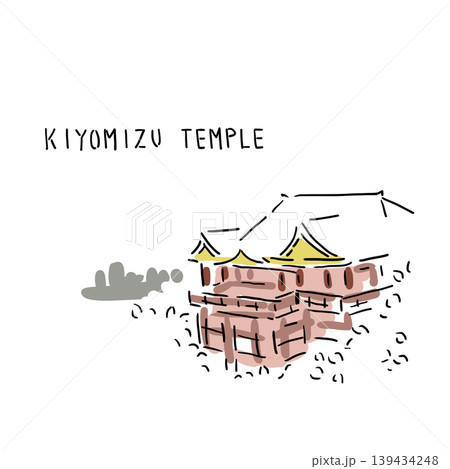雪の清水寺のイラスト 139434248